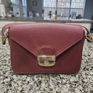 Authentic Vintage LONGCHAMP Deep Red Crossbody Bag